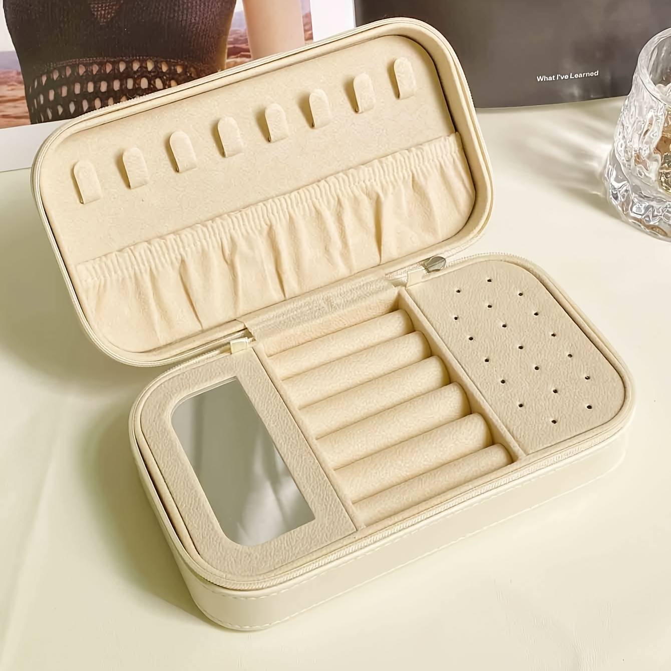 Striped Black and White Jewelry Storage Box
